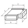 Té galva rectangulaire horizontal 150/200/200